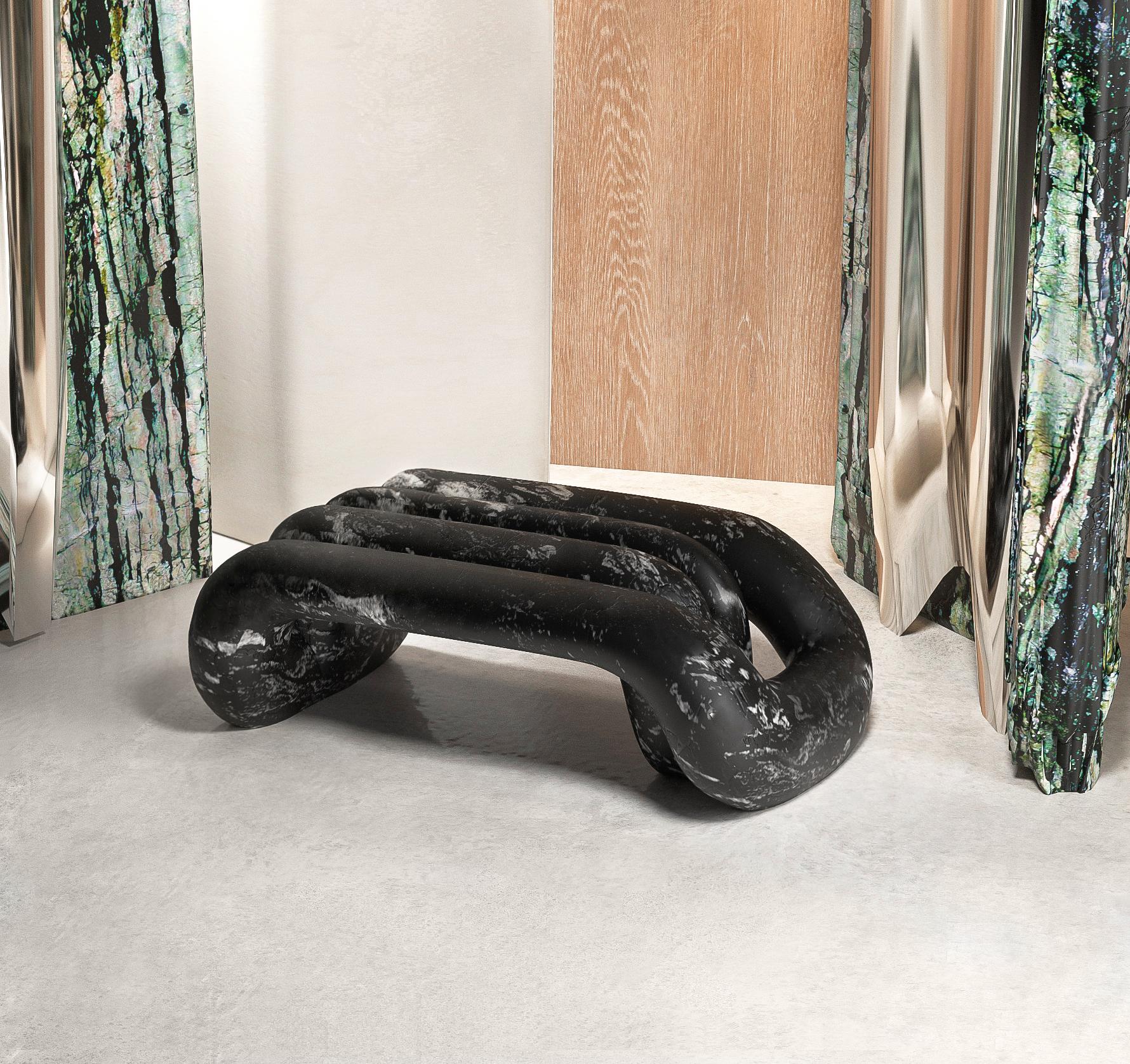 Post-Modern Enigma Marble Coffee Table by Alter Ego Studio For Sale