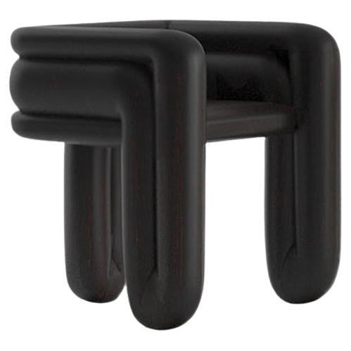 Enigma Black Wood Accent Chair by Alter Ego Studio For Sale