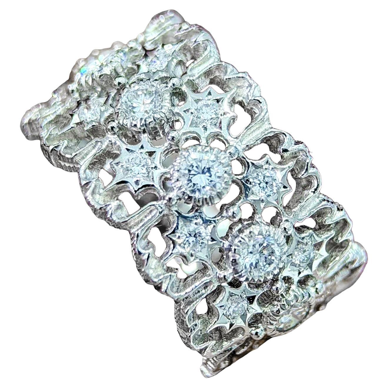 【Énigma】0.68ct Diamante Pabellón de Encaje Anillo de Platino