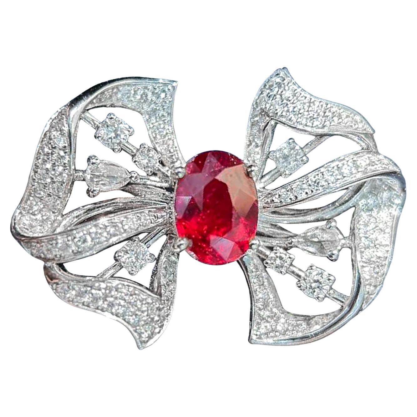 【Énigma】AIGS Certified 1.17ct Pigeon Blood Ruby Diamond Ring