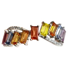 【Petite Signature】Aurora Wave Sieben Saphir Glücksring