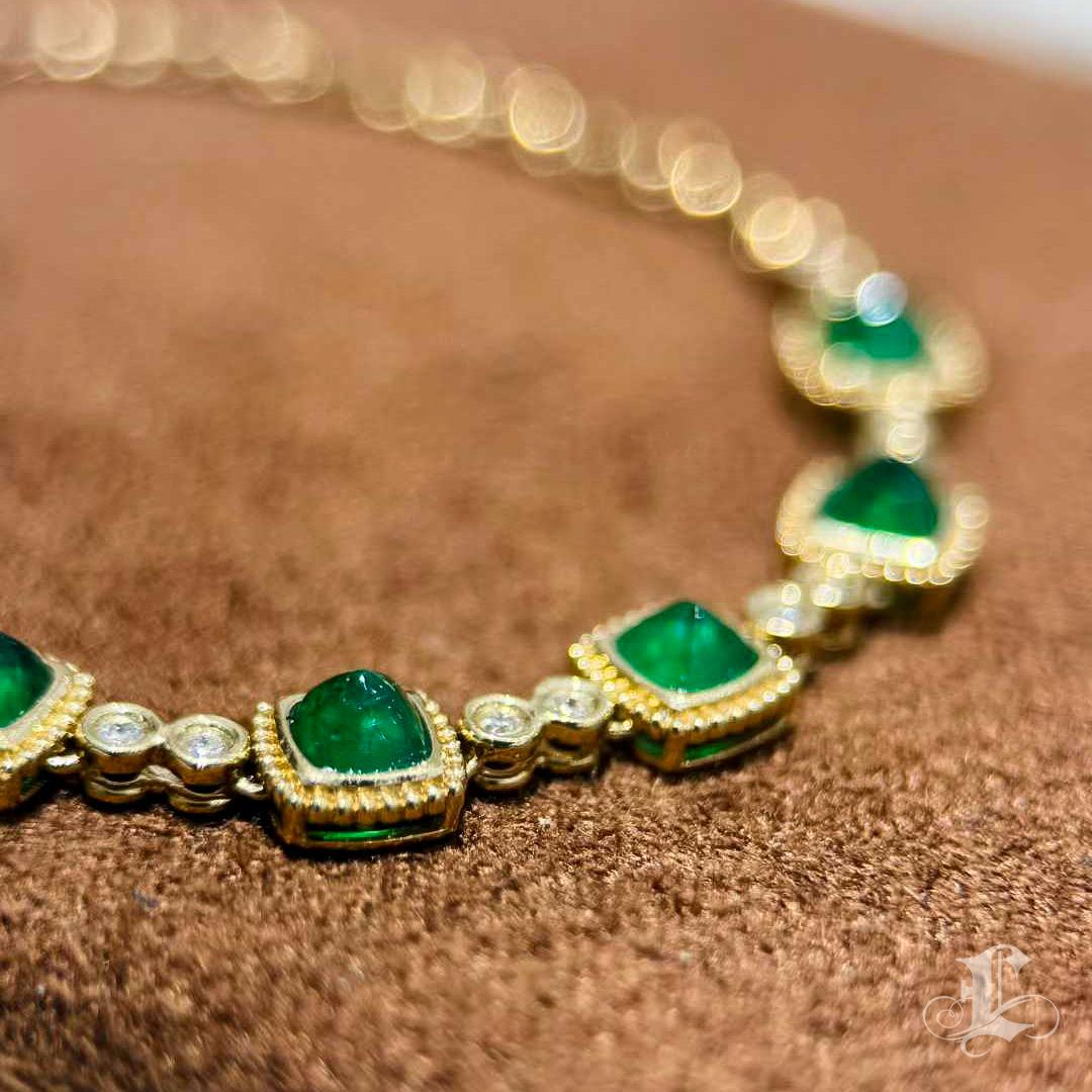 【Énigma】Emerald Candy-Cut Diamant Armband in 18K Gold - 0.98ct im Zustand „Neu“ im Angebot in New York, NY