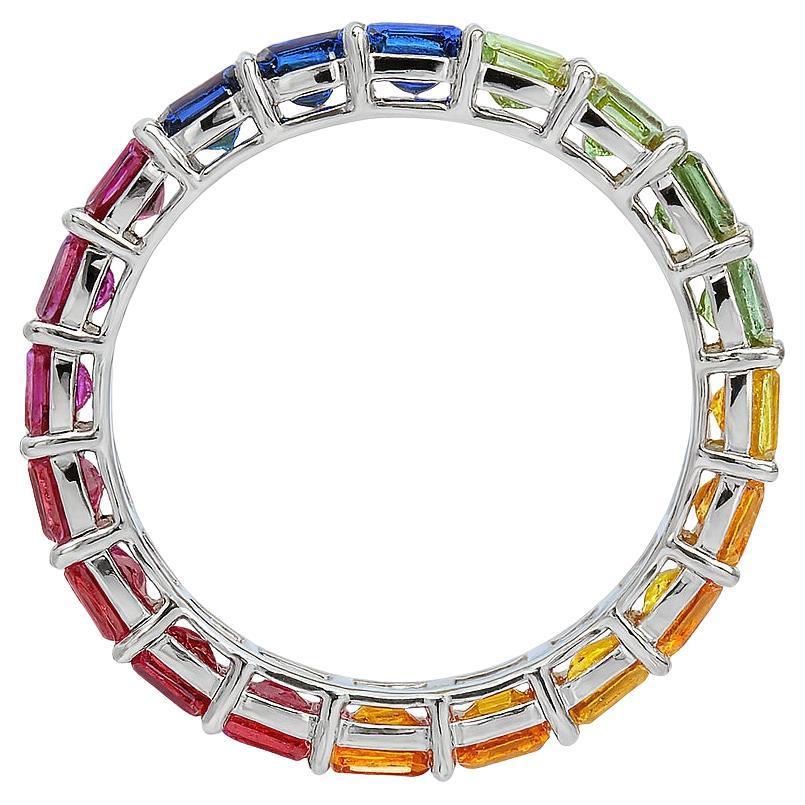 【Énigma】Eternelle Lumière - Bague en saphir de couleur à cercle complet
