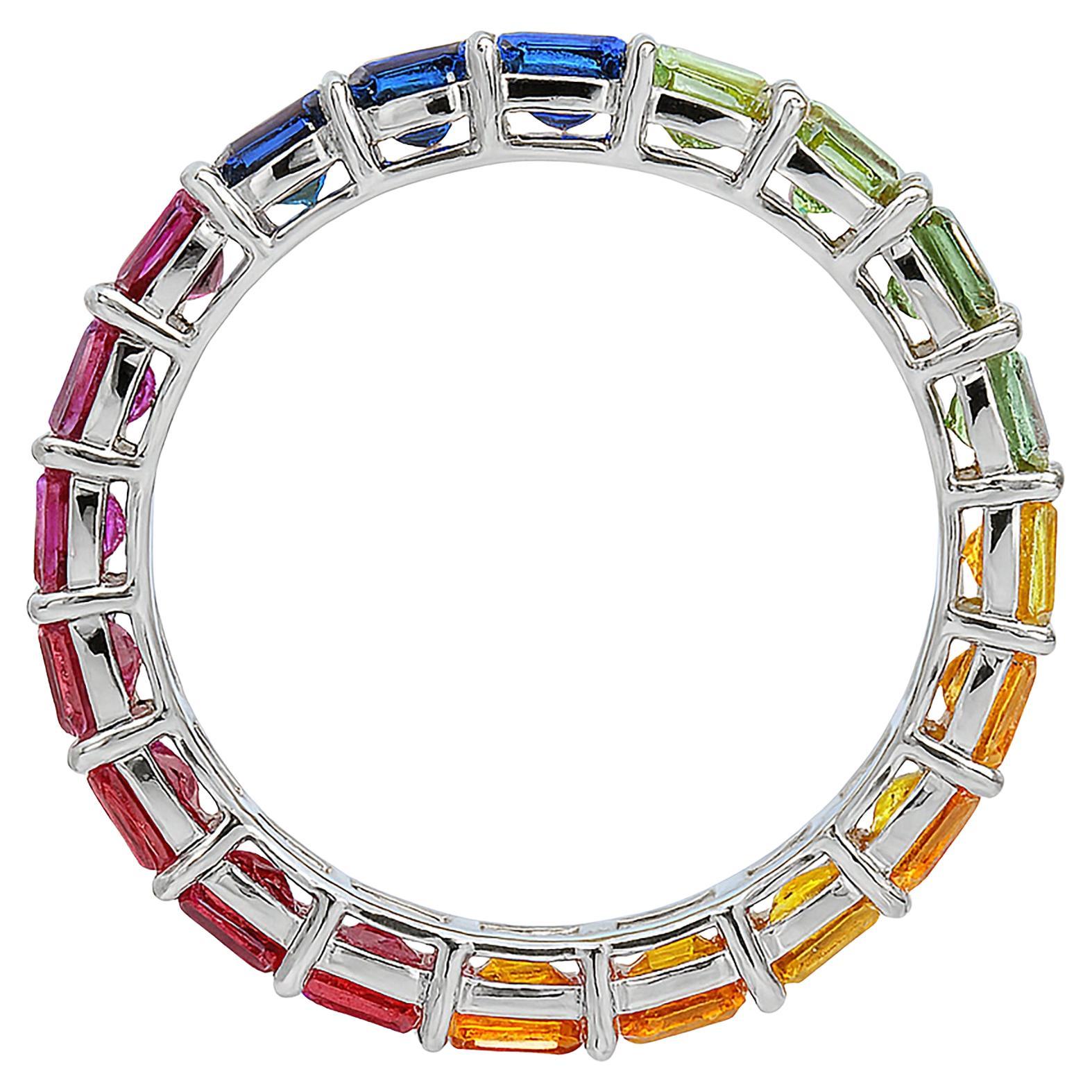 【Énigma】Eternelle Lumière - Anello con zaffiro colorato a cerchio intero