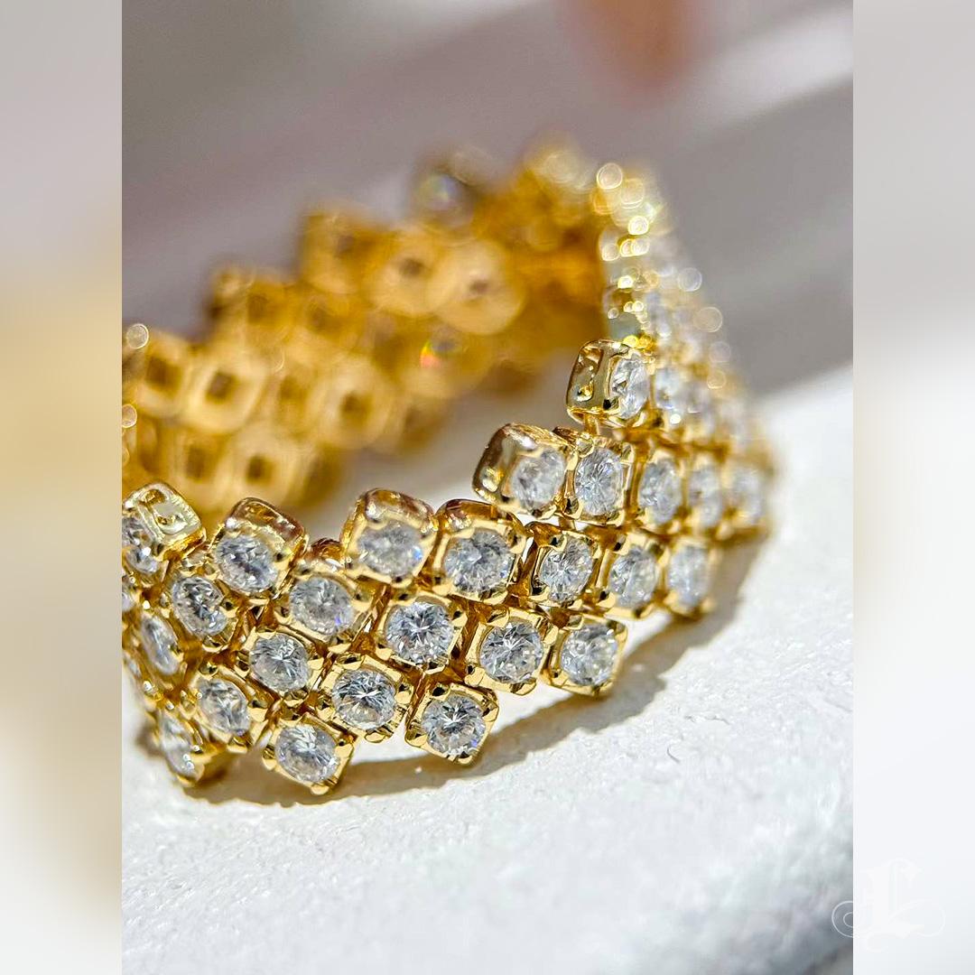 【Énigma】Laccio Flessibile - Anello in oro 18 carati con diamante da 2,2 carati a maglie morbide in vendita 5