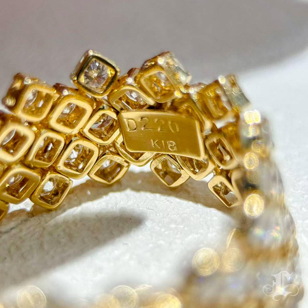 【Énigma】Laccio Flessibile - Anello in oro 18 carati con diamante da 2,2 carati a maglie morbide in vendita 6