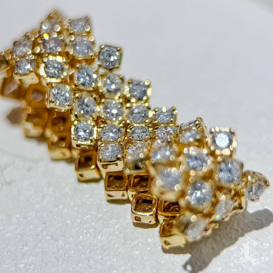 【Énigma】Laccio Flessibile - Anello in oro 18 carati con diamante da 2,2 carati a maglie morbide in vendita 3