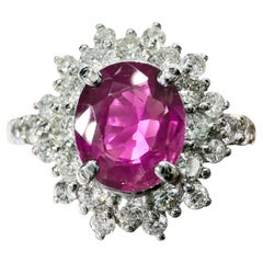 【Énigma】GIA Certified 1.21ct Unheated Burmese Ruby and Diamond Platinum Ring