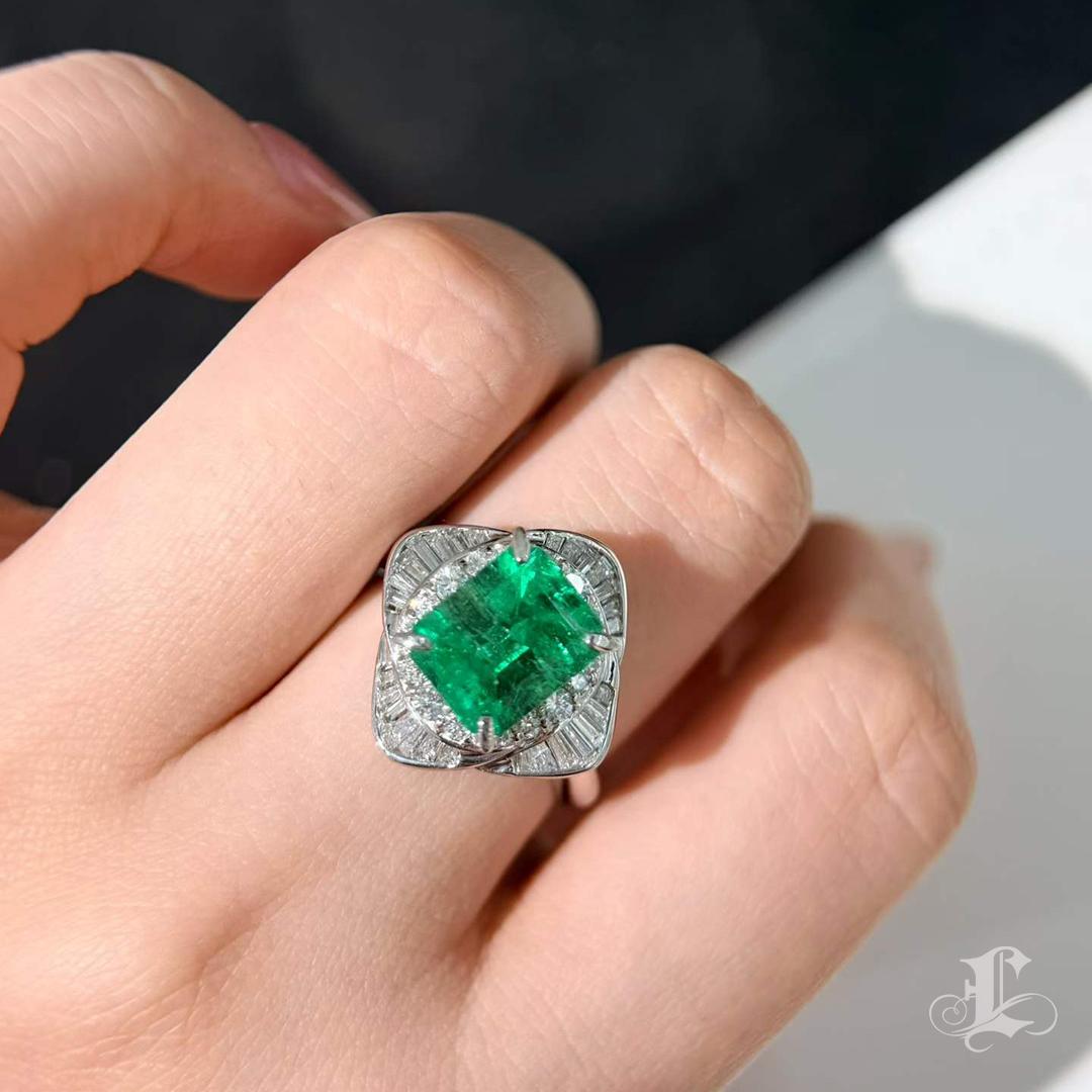 【Énigma】GRC zertifizierter 3.17ct Kolumbianischer 