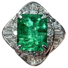 【Énigma】GRC zertifizierter 3.17ct Kolumbianischer "Muzo Grün" Smaragd Diamant Ring