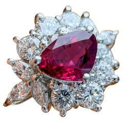 【Énigma】GRC Certified Royal Bloom 1.30ct Pigeon Blood Ruby & Diamond Ring