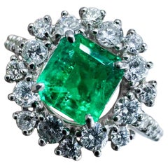 【Énigma】GUILD Certified Muzo Emerald Halo Ring — No Oil 0.668ct