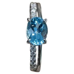 【Énigma】Lumière Fine Petite 0.97ct Saint Maria Aquamarine & Diamond Ring