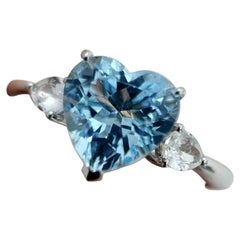 【Énigma】Ocean Heartbeat Santa Maria Aquamarine Platinum Ring