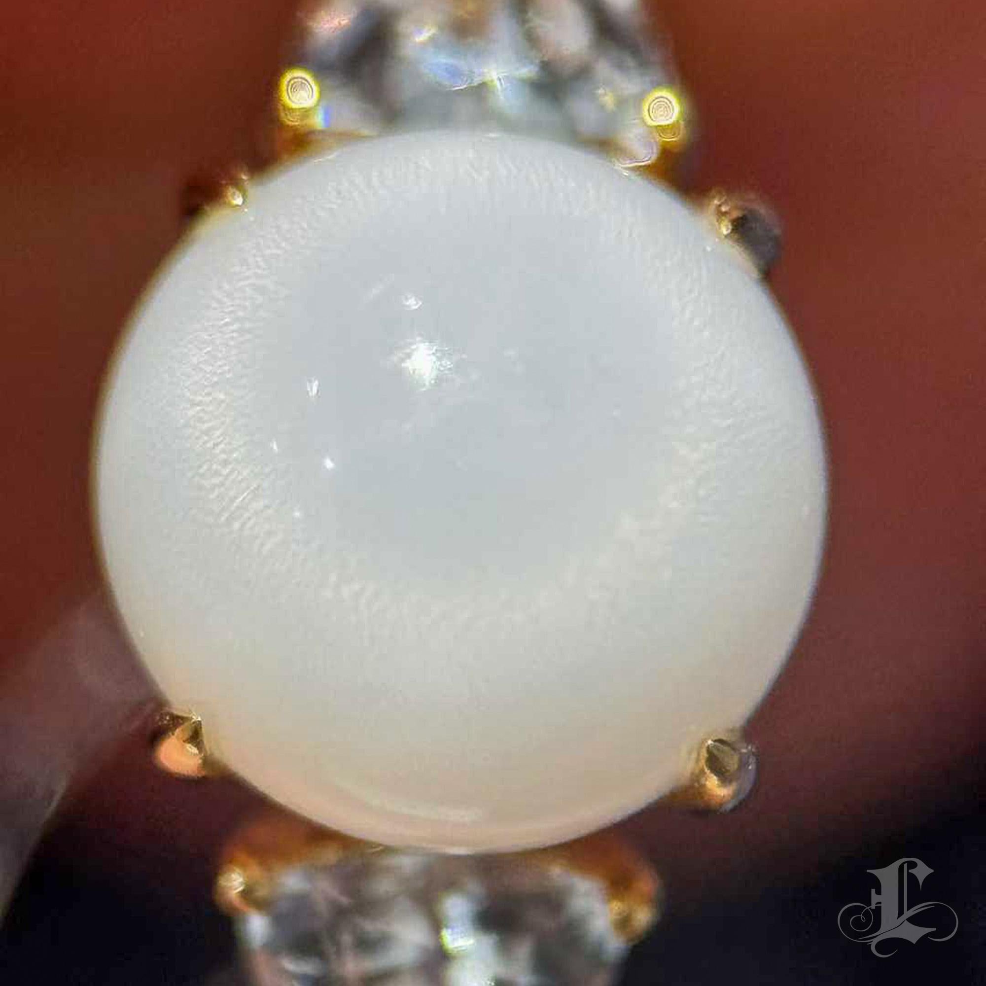 【Énigma】Aurora Silenziosa 3,3ct Perla Gigante e Zaffiro Bianco Anello In condizioni Nuovo in vendita a New York, NY