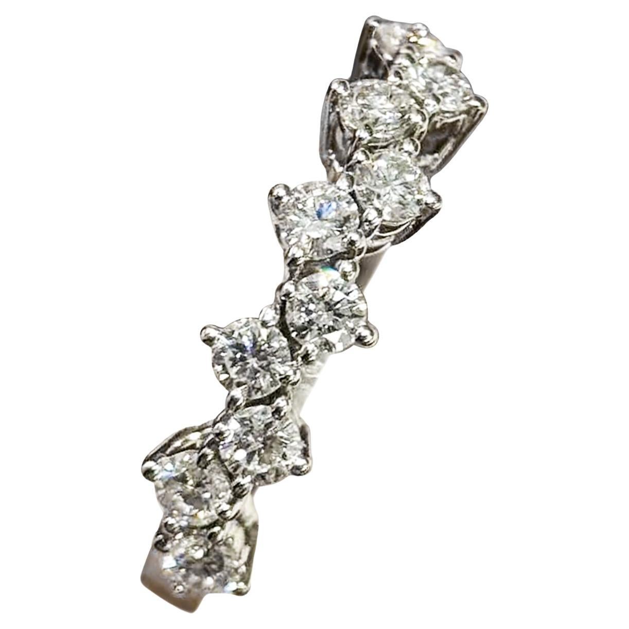 【Énigma】 TASAKI - Anello a fascia con diamante eternità in platino in vendita