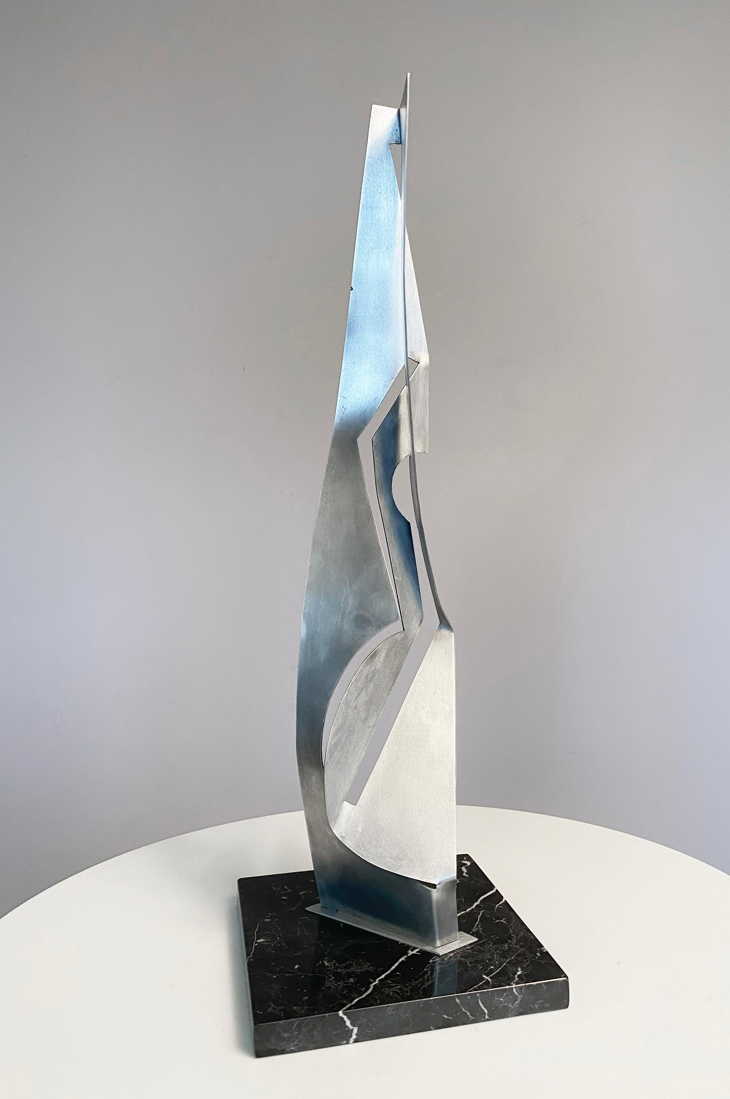 Moving Planes, abstraction - Gray Abstract Sculpture by Enio Iommi