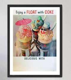 Enjoy a Float with Coke Original Vintage Poster, 1954