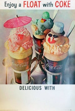 Enjoy a Float with Coke Original Vintage Poster, 1954