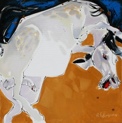 Horse Composition 2 - Wild life animal abstraction artwork oil painting modern