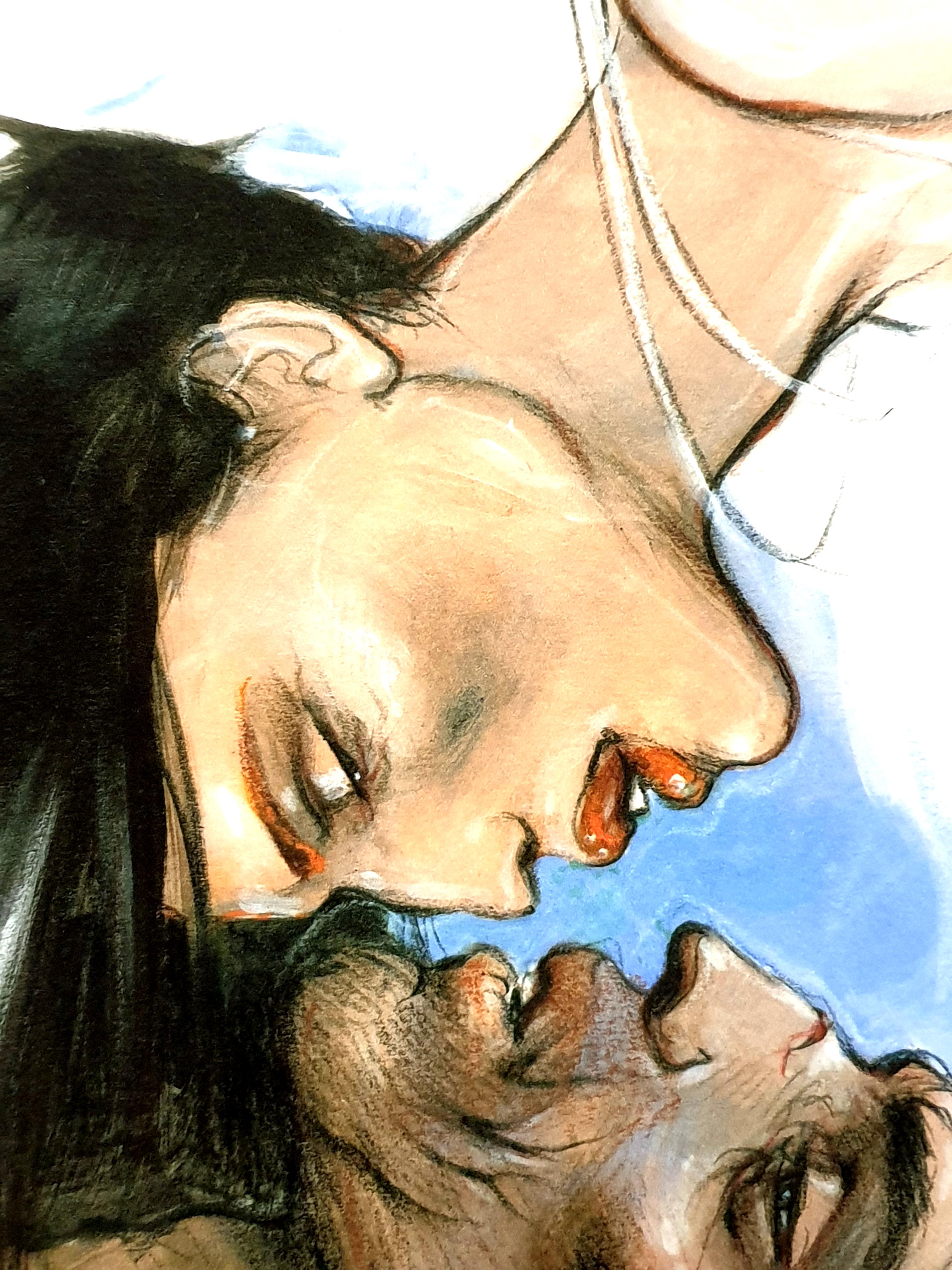 Enki Bilal - El beso - Litografía original en venta 1