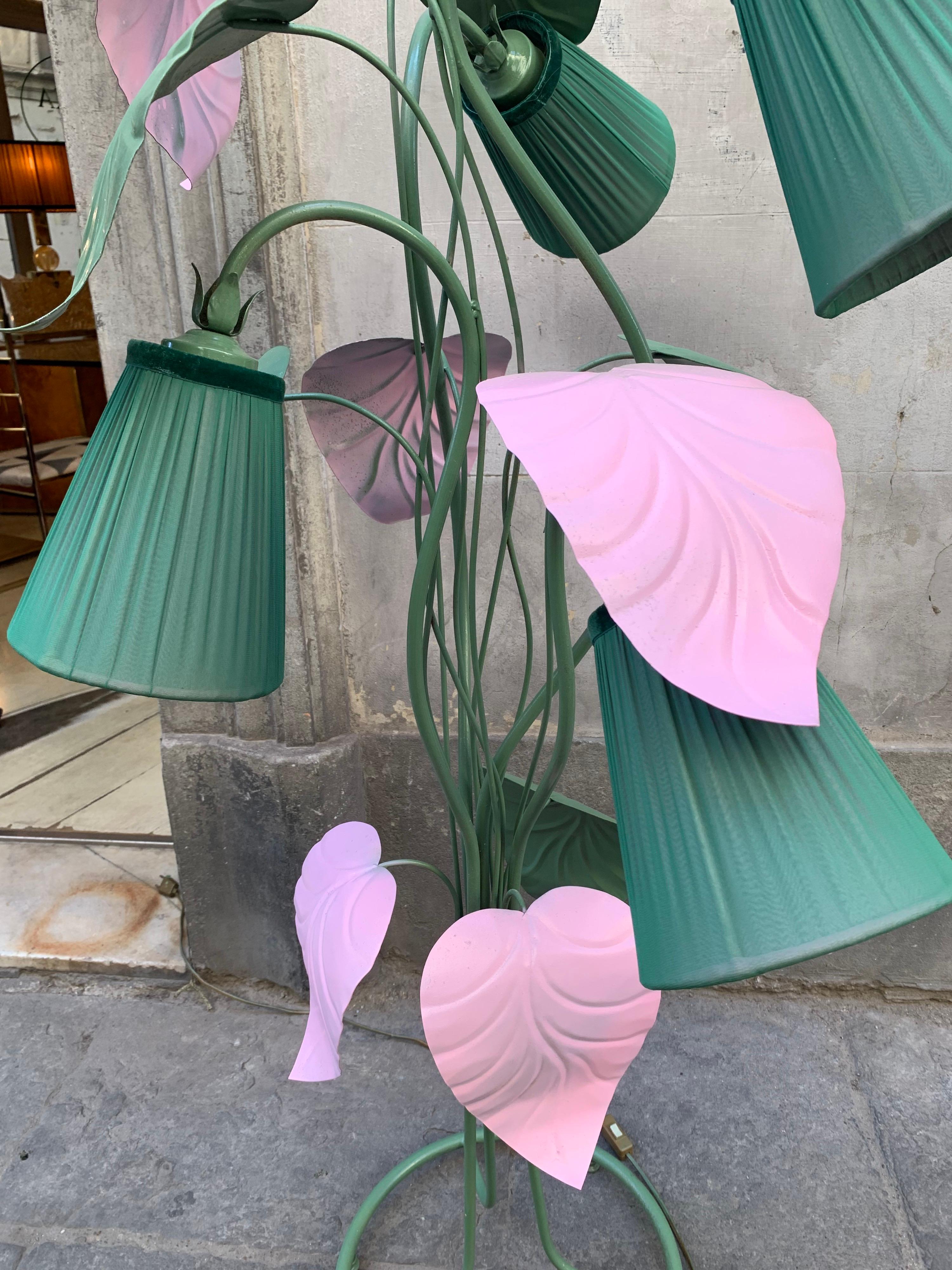 green and pink lamp