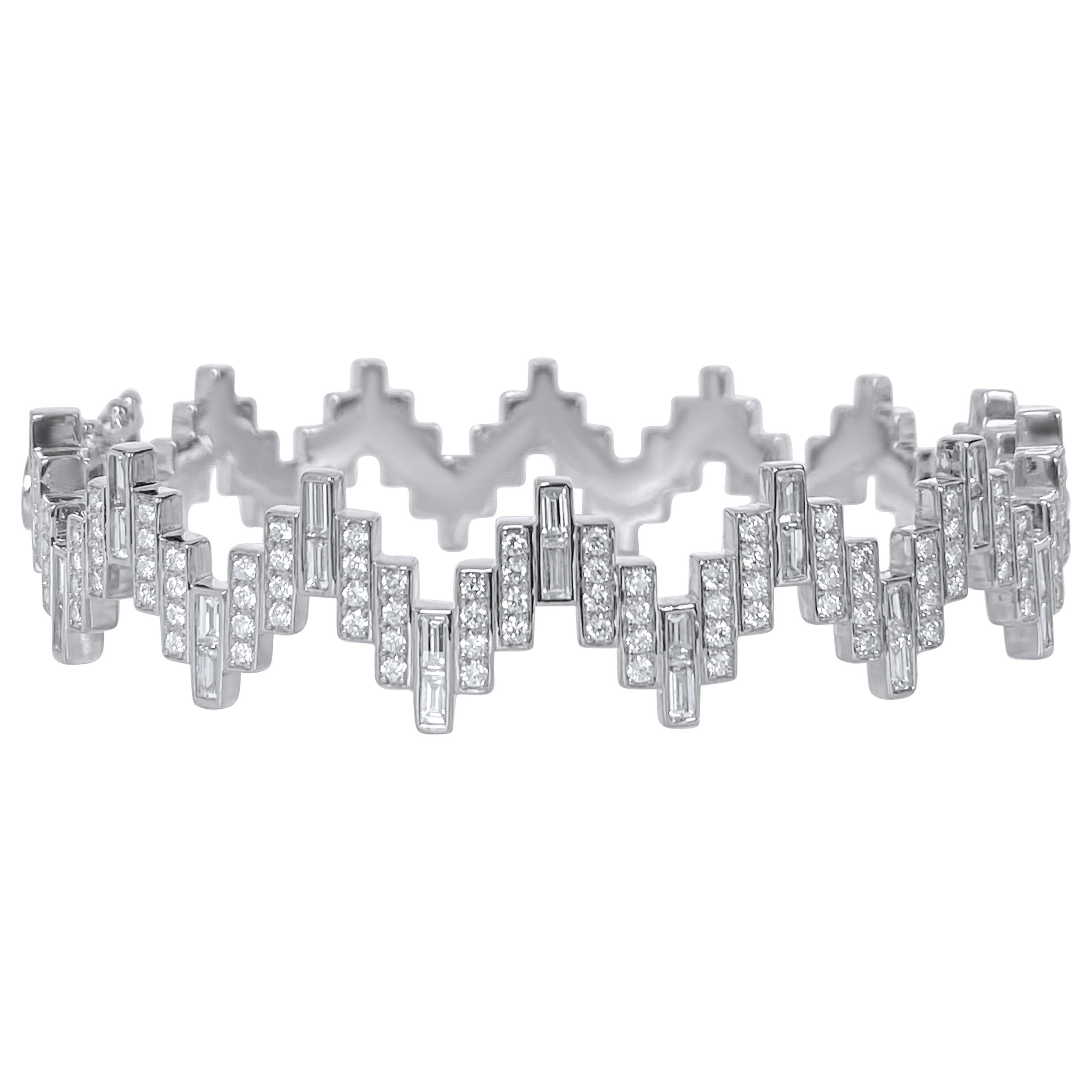 Enlightenment Equilibrium Baguette- und rundes Diamantarmband