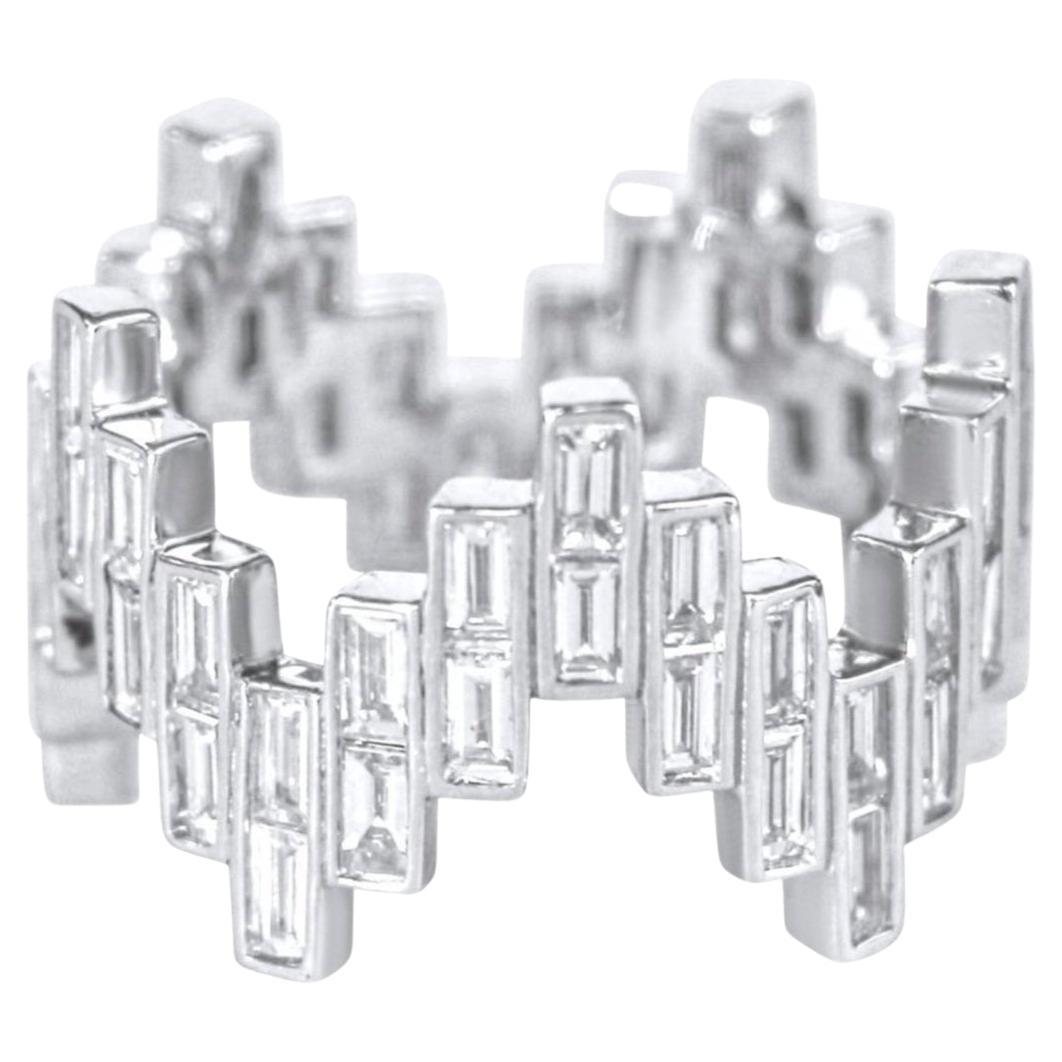 Enlightenment Equilibrium Ring All Baguette Diamonds - All Around Diamonds For Sale