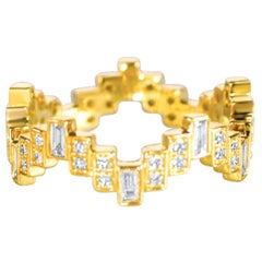 Enlightenment Equilibrium Ring Baguette and Round Diamonds SKINNY - Two Third