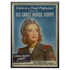 "Enlist in a Proud Profession. Join the U.S. Cadet Nurse Corps." Retro Poster