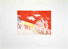 Swimmers - Etching by Ennio Calabria - 1990s