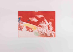 Nageurs - Gravure d'Ennio Calabria - années 1990