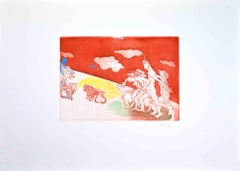 Swimmers - Etching by Sandro Chia - 1990s