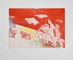 Swimmers - Etching by Sandro Chia - 1990s