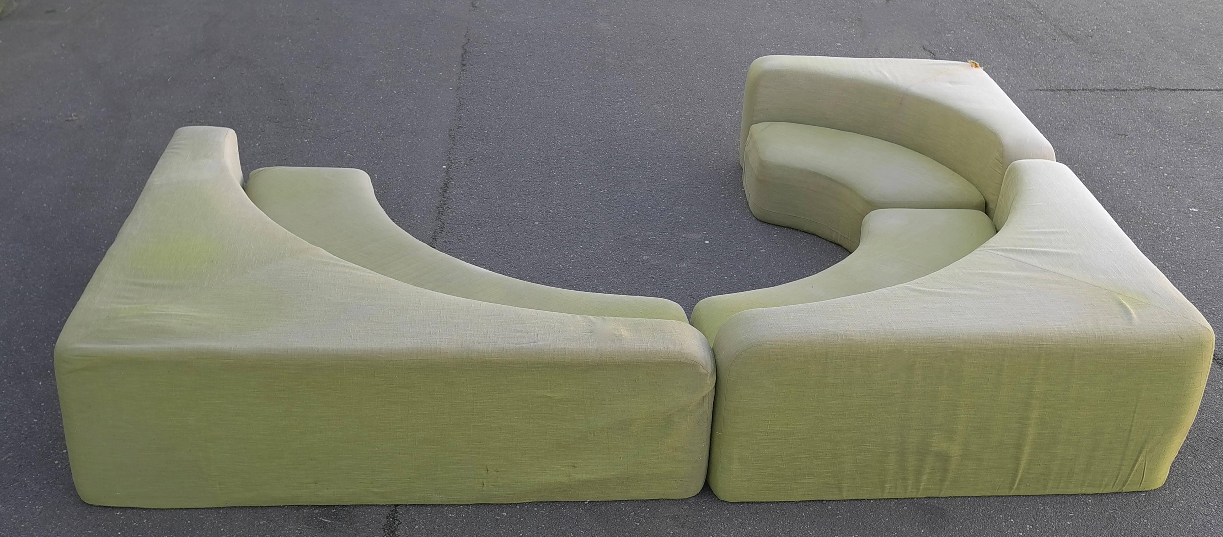 Mid-Century Modern Ennio Chiggio 'Environ Sofa' Gruppo N for Nikol, Italy, 1969