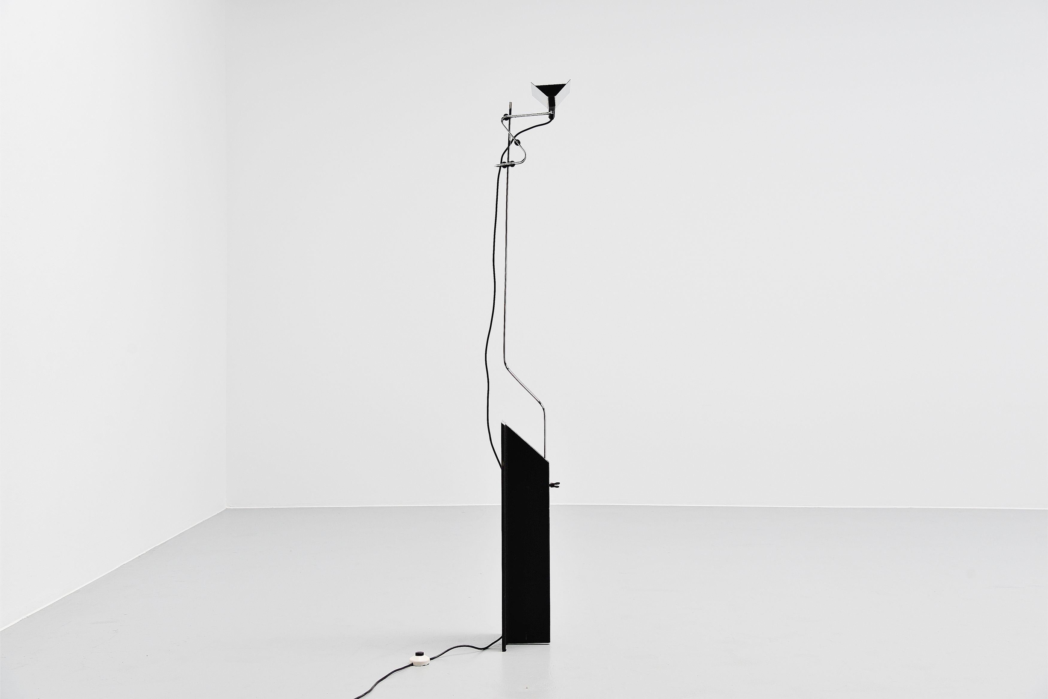 Mid-Century Modern Ennio Chiggio Floor Lamp Model MP by Lymenform, Italy, 1968