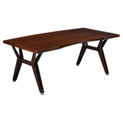 Bureau 'Tolomeo' en bois de rose et acier Ennio Fazioli for MIM