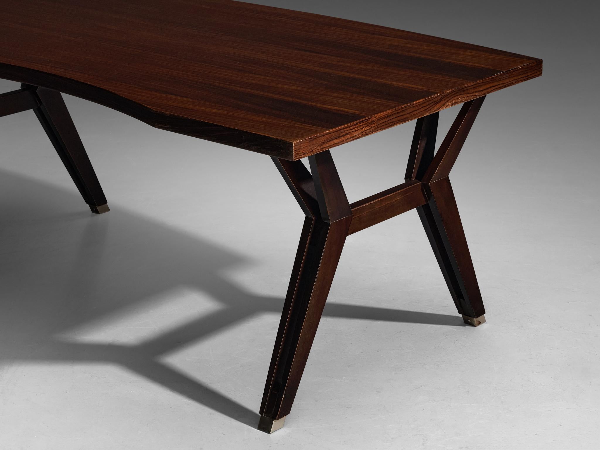 Ennio Fazioli per MIM Scrivania 'Tolomeo' in Wood e Steele in vendita 1