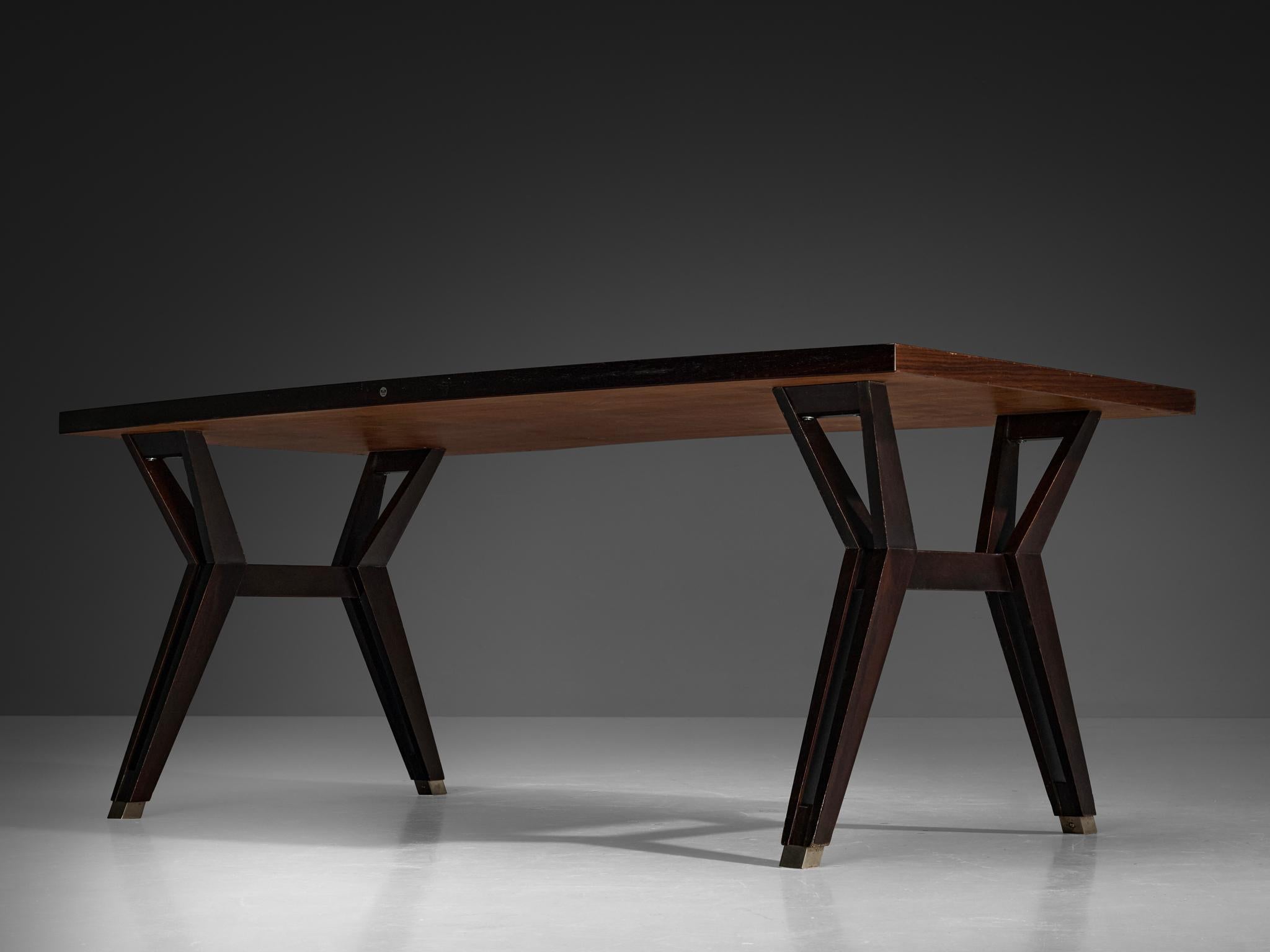 Ennio Fazioli per MIM Scrivania 'Tolomeo' in Wood e Steele in vendita 2