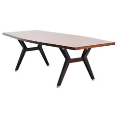 Table de salle à manger Tolomeo d'Ennio Fazioli pour MIM en bois de rose, Italie, 1958