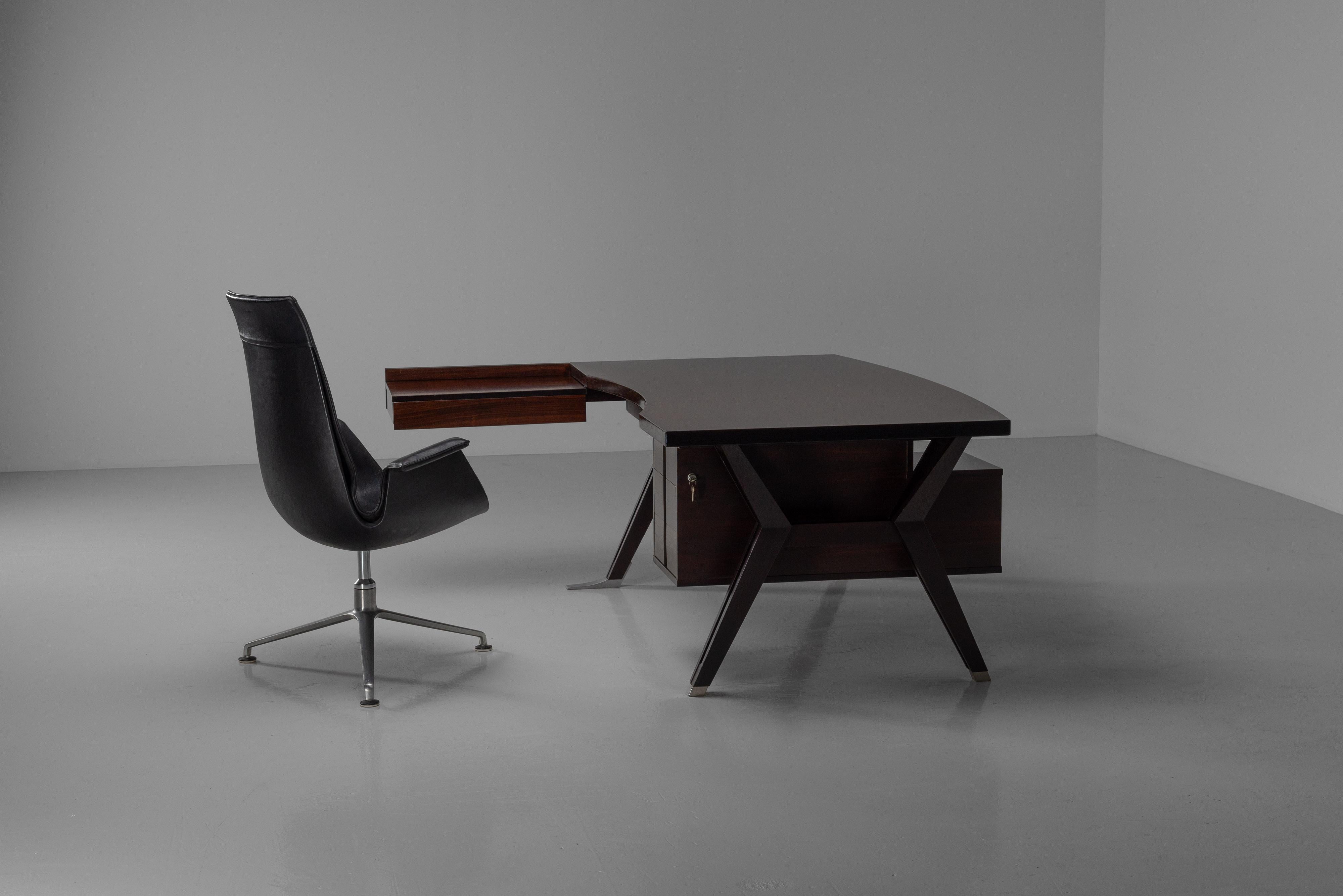 Schreibtisch „Terni“ von Ennio Fazioli für MIM Roma, Italien 1958 (Moderne der Mitte des Jahrhunderts) im Angebot