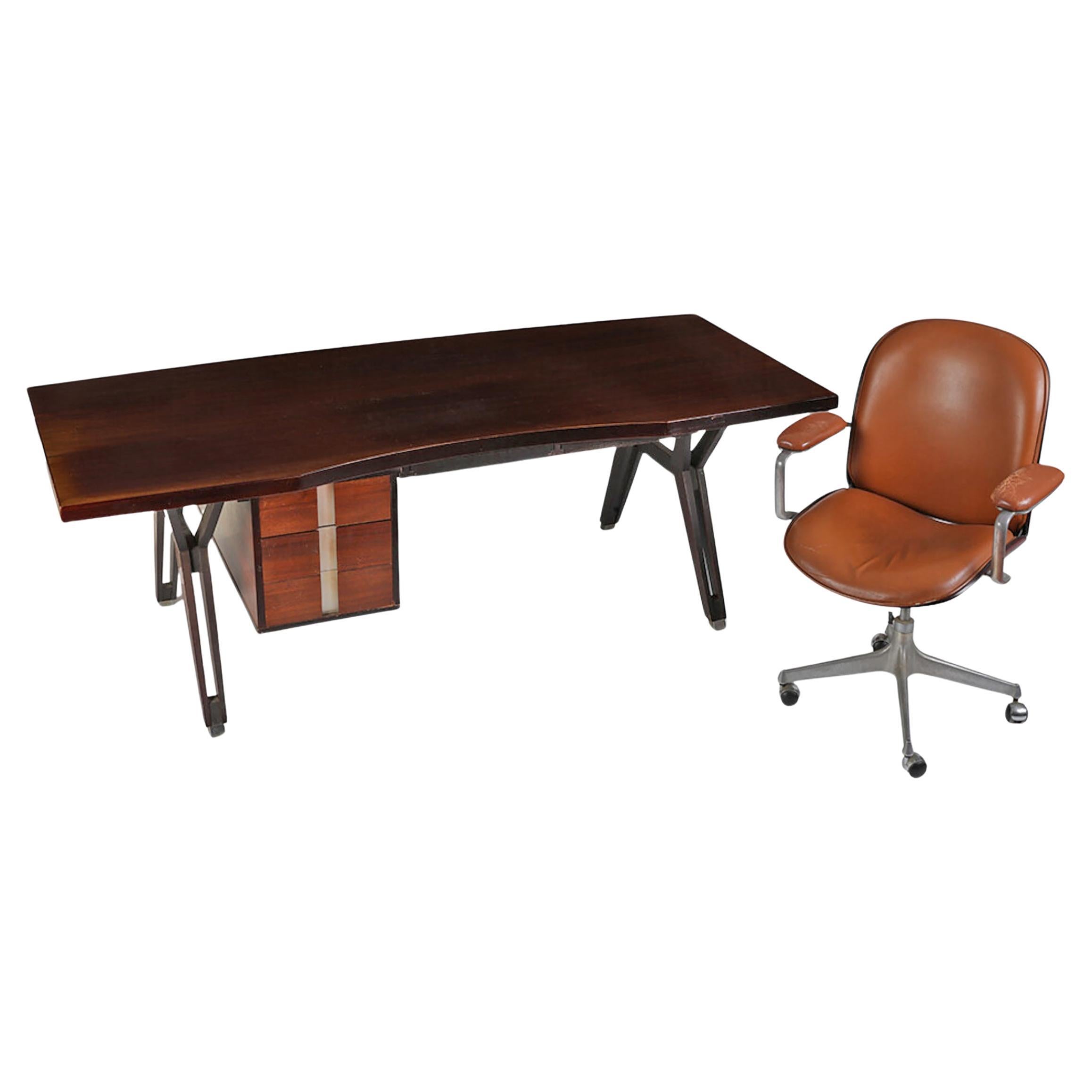 Ennio Fazioli, Terni, Office Desk & Armchair, MiM, 1960s