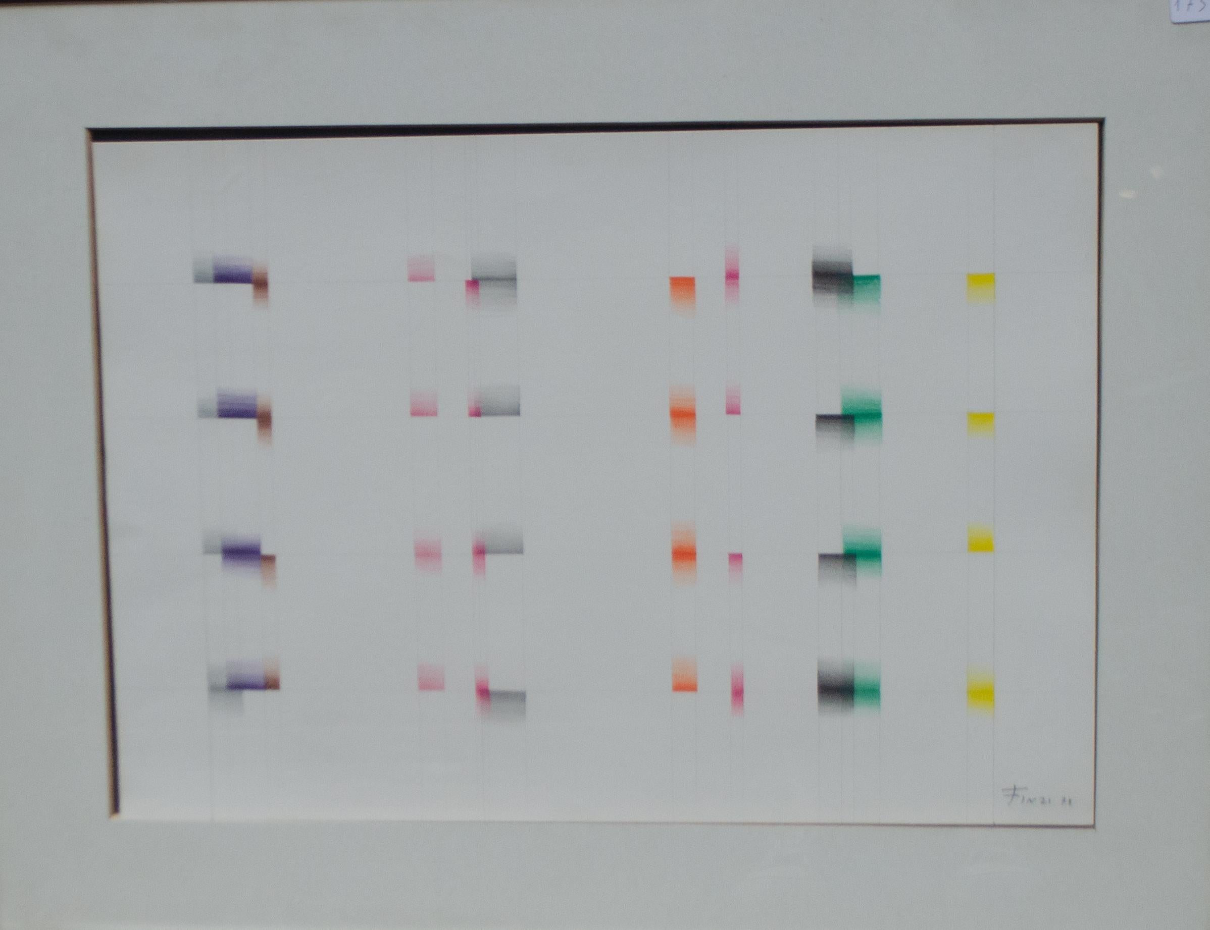 Ennio Finzi (born 1931, Venice) Transcromatic Abstract Composition. Year 1978 For Sale 3