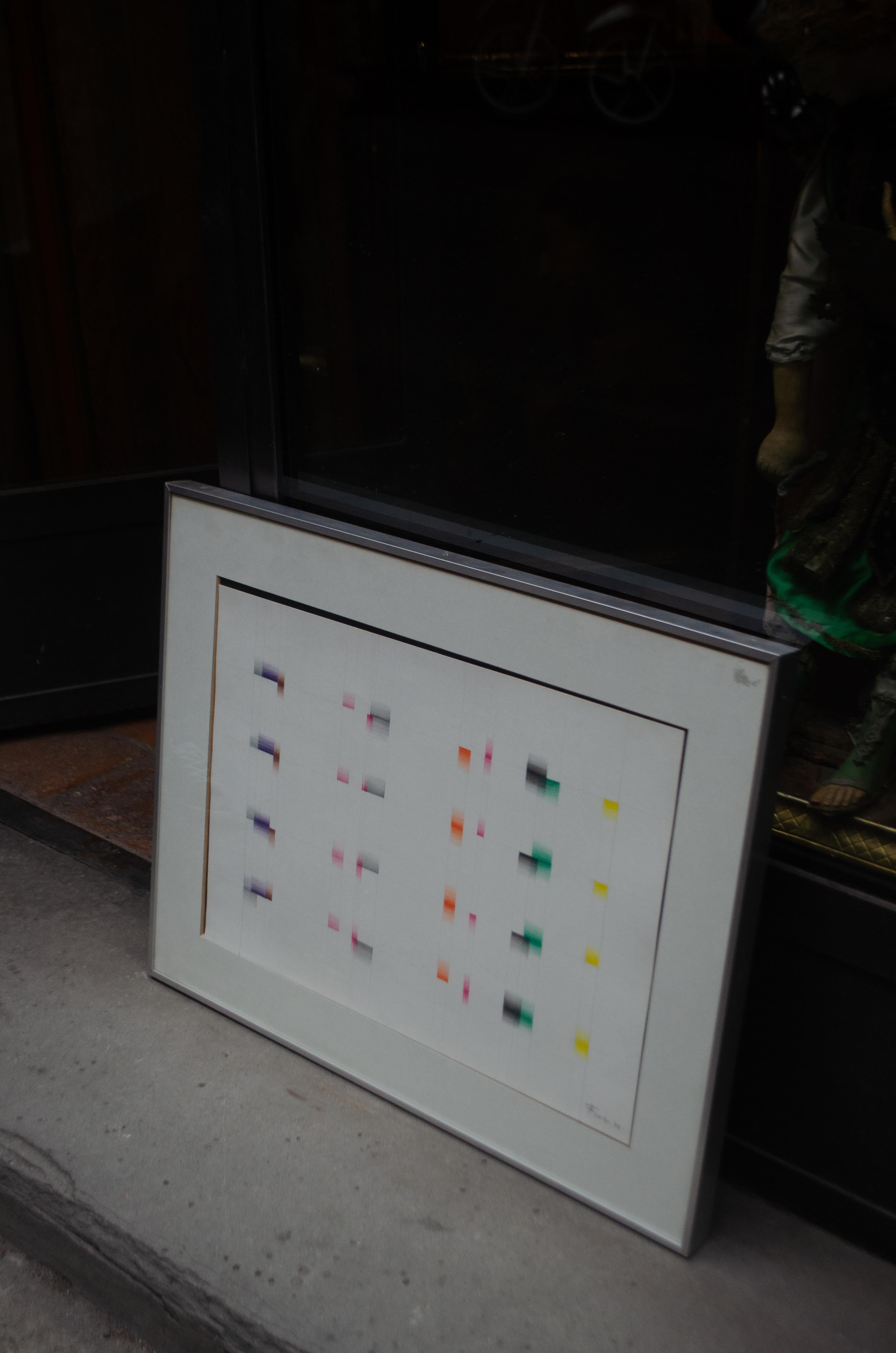 Ennio Finzi (born 1931, Venice) Transcromatic Abstract Composition. Year 1978 For Sale 6