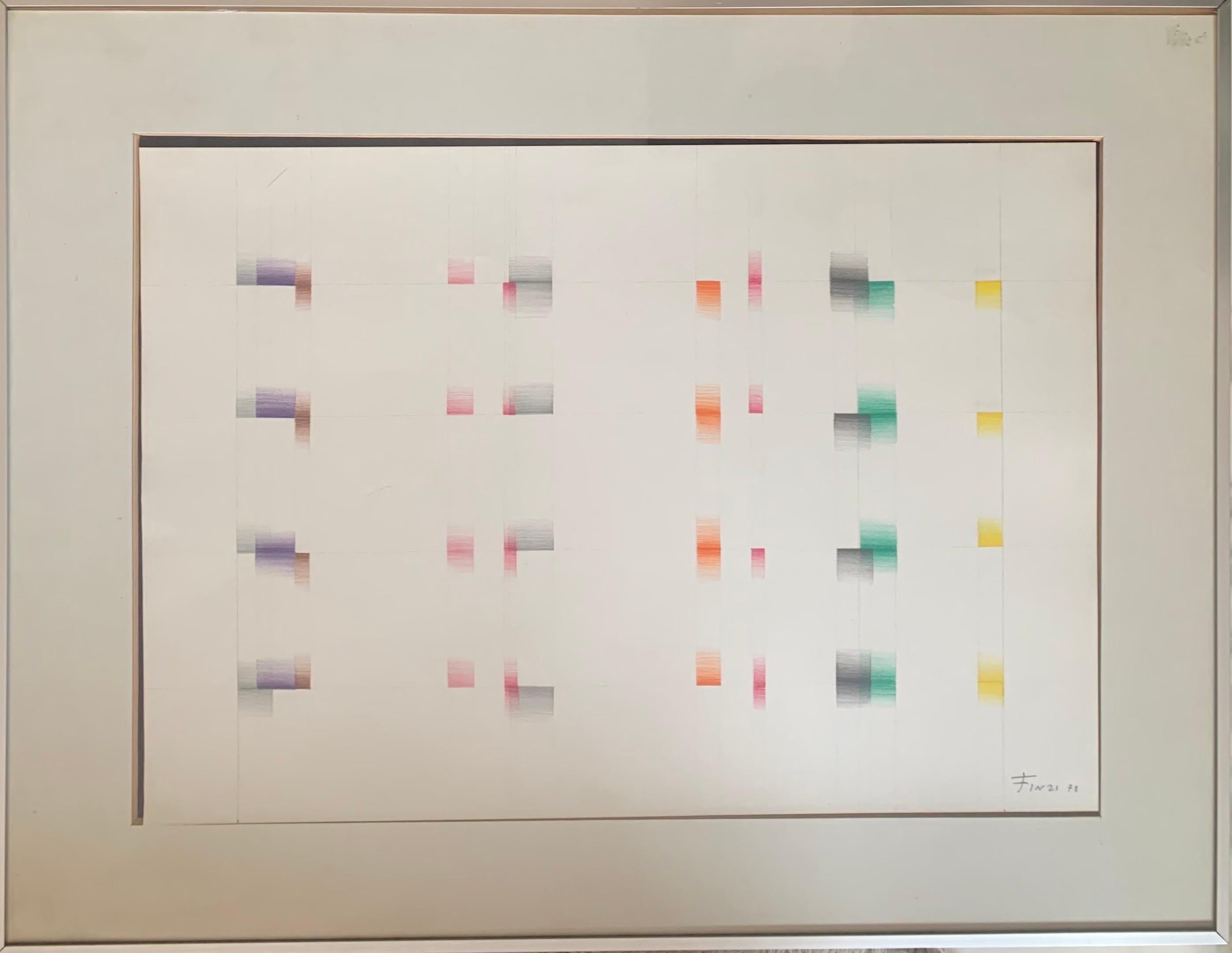 Ennio Finzi (born 1931, Venice) Transcromatic Abstract Composition. Year 1978 For Sale 9