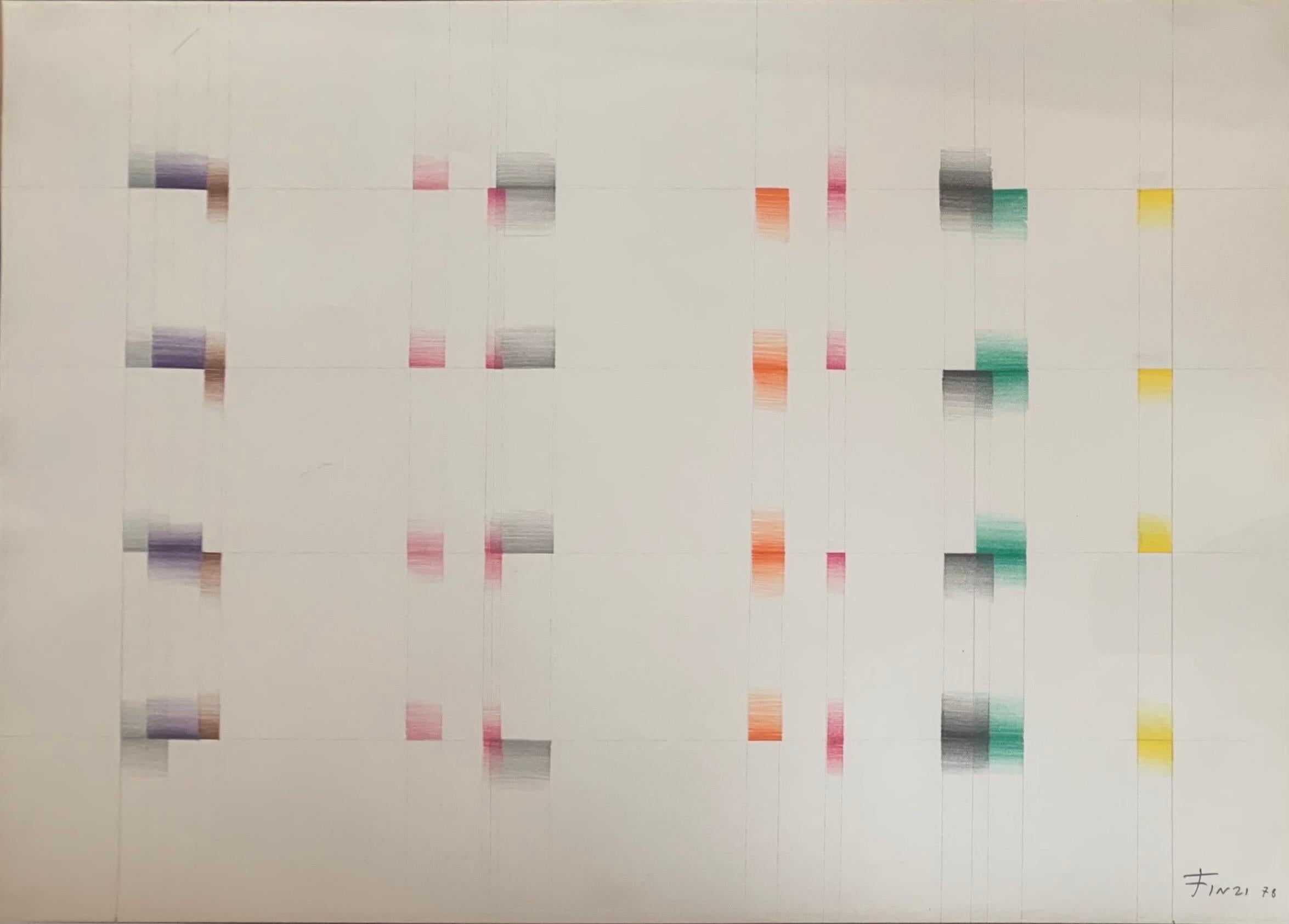 Ennio Finzi (born 1931, Venice) Transcromatic Abstract Composition. Year 1978 For Sale 10
