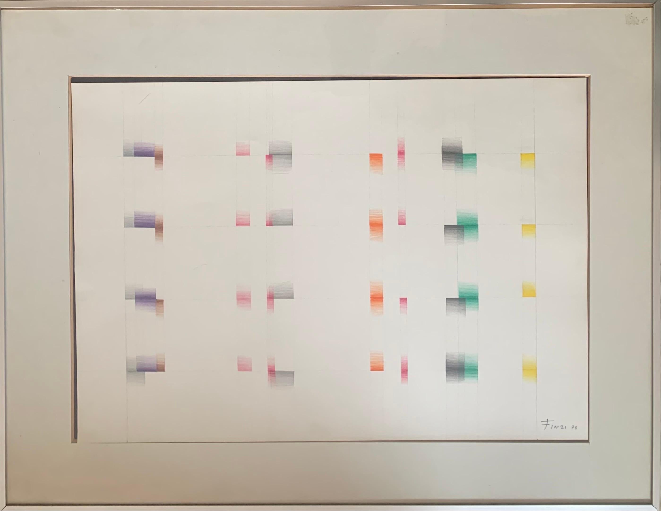 Ennio Finzi (born 1931, Venice) Transcromatic Abstract Composition. Year 1978 For Sale 15