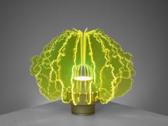 Ennio Luccini für Harvey Guzzini, Tischlampe Modell Cespuglio aus grünem Acryl