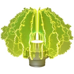 Ennio Luccini for Harvey Guzzini Table Lamp Model ‘Cespuglio’ in Green Acrylic