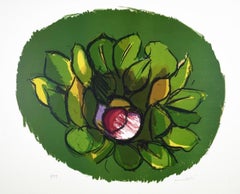 Magnolia - Original Lithograph by Ennio Morlotti - 1980s